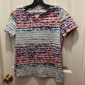 Ladies Rebecca Malone Petites Colorful Top Size Medium